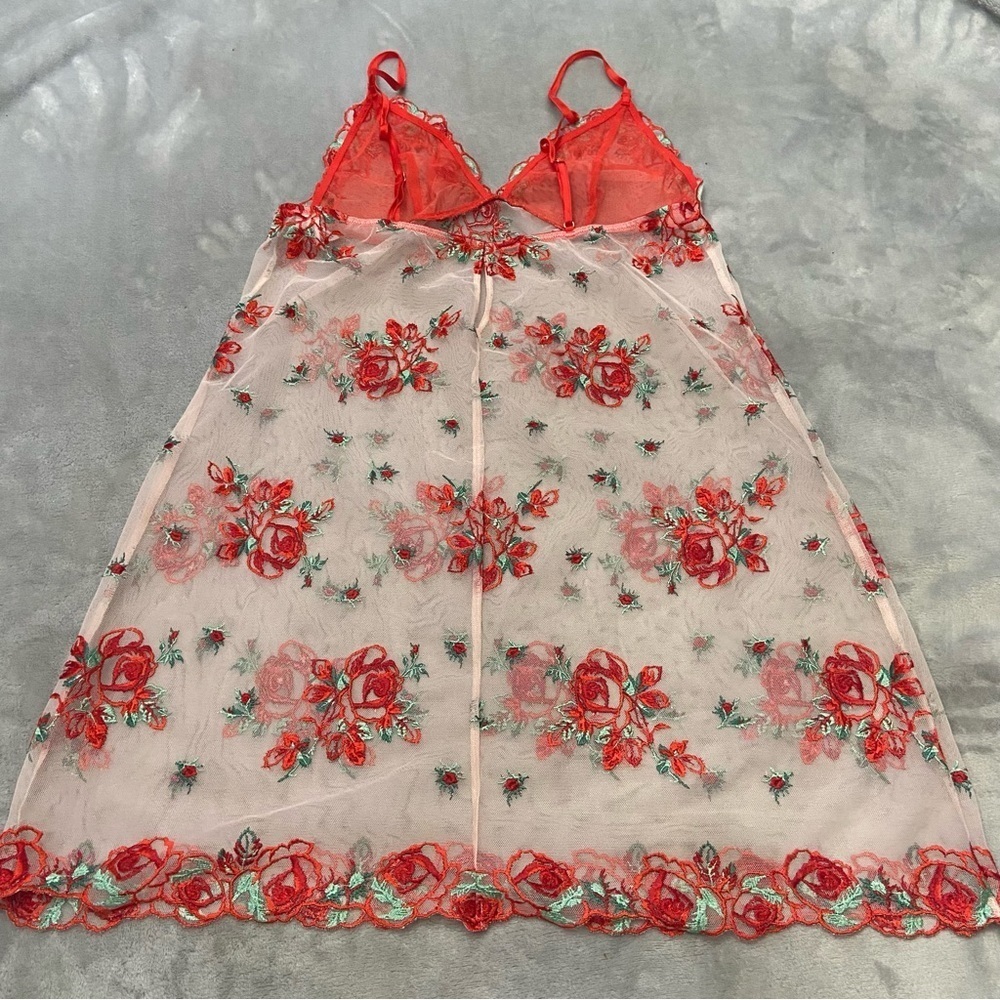 New! Victorias Secret sheer embroidered floral slip lingerie 4524 - Picture 7 of 10